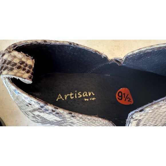 Artisan by Zigi Adal Snake Print Leather Shoe Boots Women's Size 9.5M - Picture 5 of 14